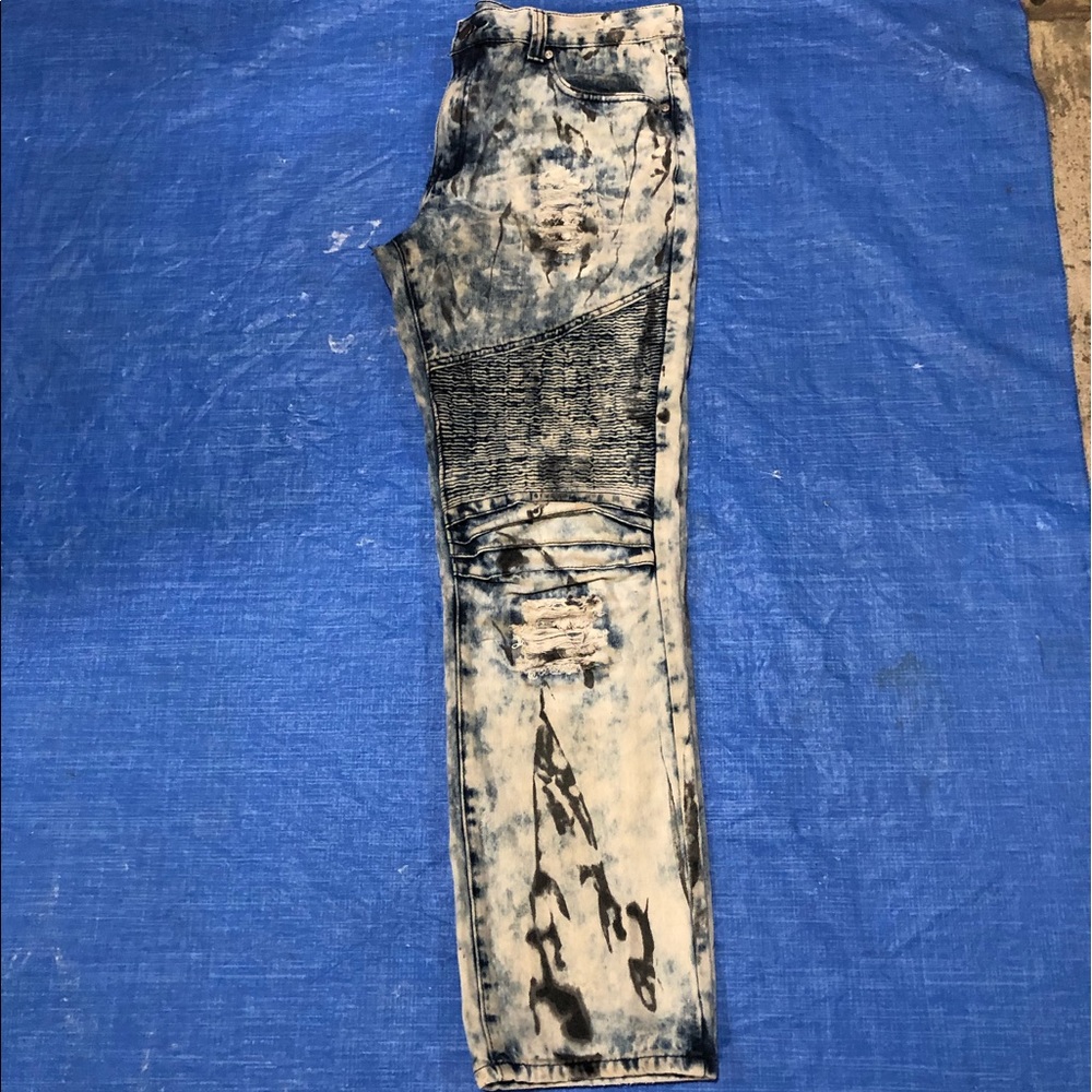 Size 36x32 Denim Biker Jeans
